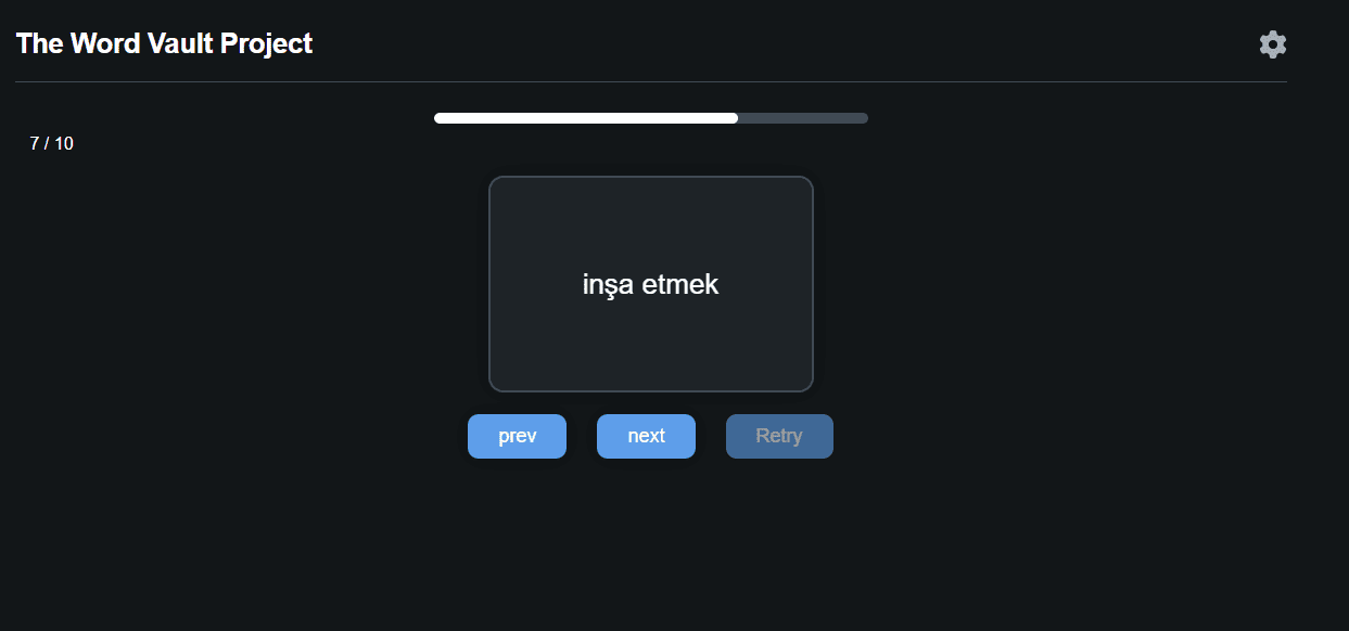 VocabVaultV2 flashcards page preview